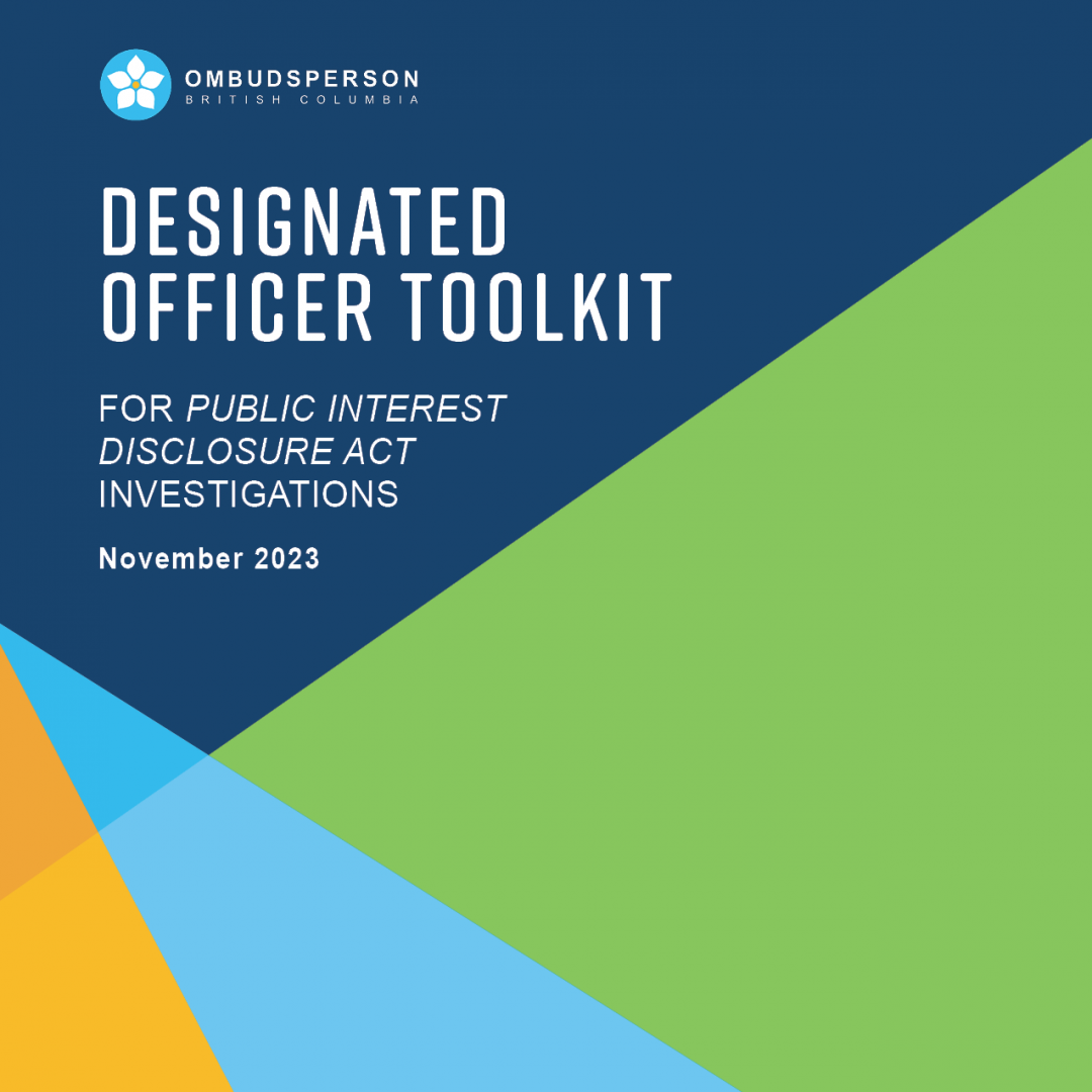 designated officer toolkit cover from November 2023 edition